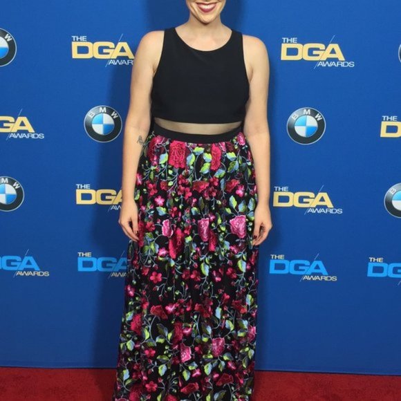 Betsy & Adam Floral Lace Illusion Gown - Picture 8 of 9